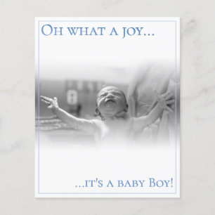 Carte faire-part de naissance avec bébé