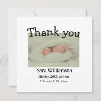 Carte faire-part de naissance de montage minimale