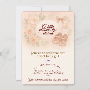 Carte Faire-part de naissance fille bébé