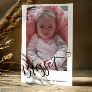 Carte Faire-part de naissance fille photo