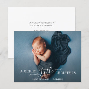 carte faire-part de naissance moderne de noël