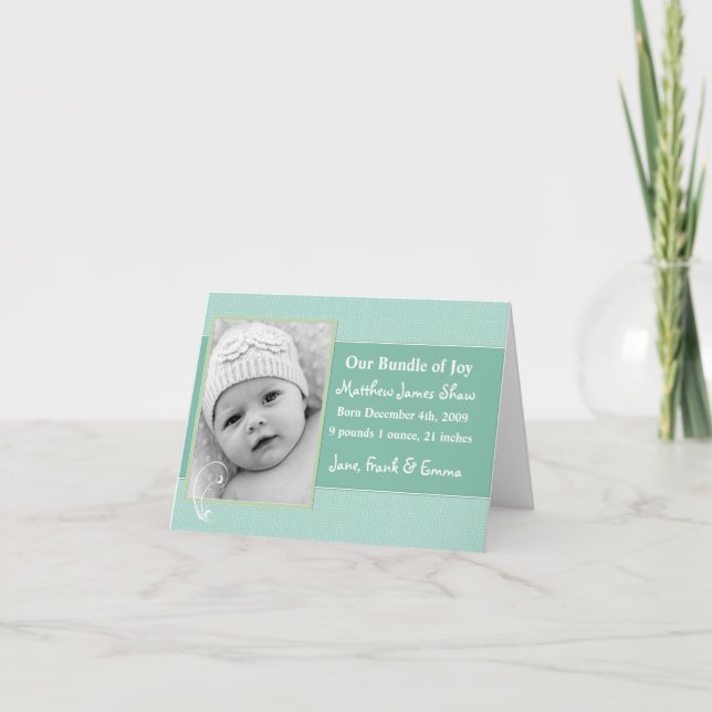 Carte Faire-part de naissance personnalisée (Devant)