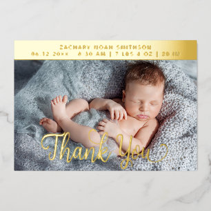 Carte Faire-part de naissance personnalisée Merci