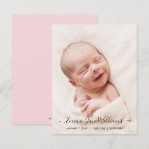 Carte Faire-part de naissance photo avec dossier r