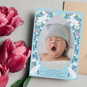 Carte Faire-part de naissance photo pour bébé Oeuf