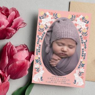 Carte Faire-part de naissance photo pour bébé Oeuf