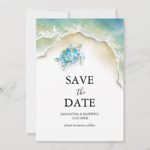 Carte Faire part de plage pour mariages