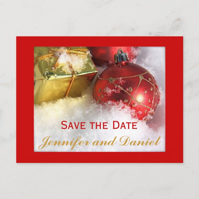 Carte Faire-part Mariage décembre (Devant)