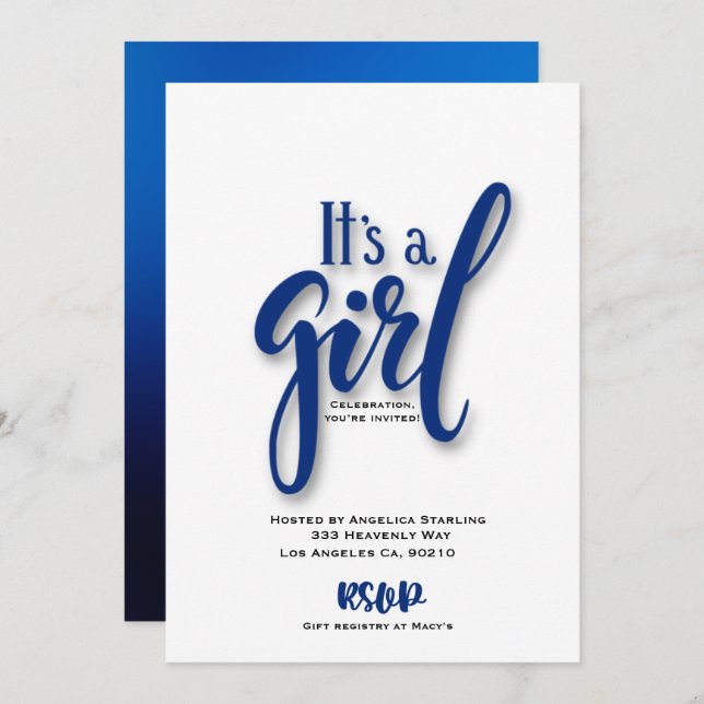 Carte Faire-part plat (Devant / Derrière)