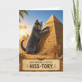 Carte Faire un peu d'hisstoire (Chat Gris)