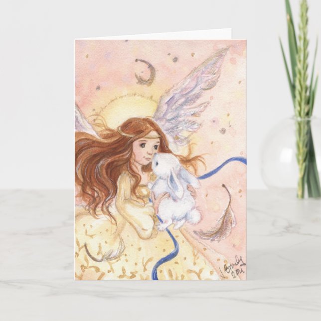 Carte "Fairy Angel & Bunny" (Devant)