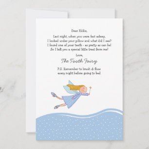Carte Fairy (Bleu) pour dents