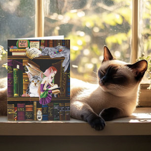Carte Fairy Cats Livres Bibliothèque Imaginaire
