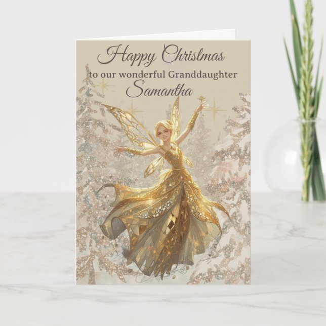 Carte Fairy Christmas pour petite-fille (Devant)