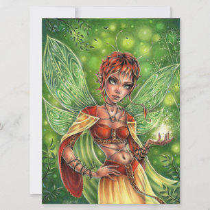 Carte Fairy Magic Imaginaire Forest Wings Femme Art Card