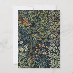 Carte Faisan d'arbre boisé William Morris