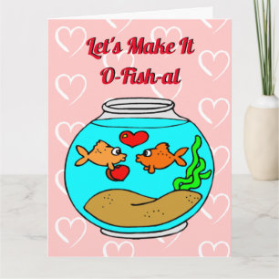 Carte Faisons-le O-Fish-Al Funny Mignonne Valentine Pun