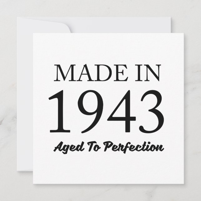 Carte Fait En 1943 (Devant)