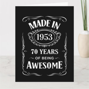 Carte Fait en 1953 70 ans d'être génial anniversaire 202