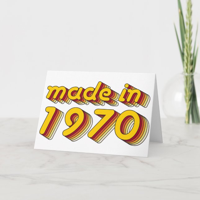 Carte Fait en 1970 (Yellow&Red) (Devant)