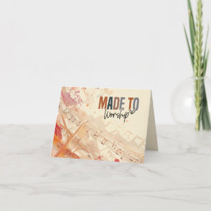 Carte Fait pour adorer Citation chrétienne Psaume 95:1 B