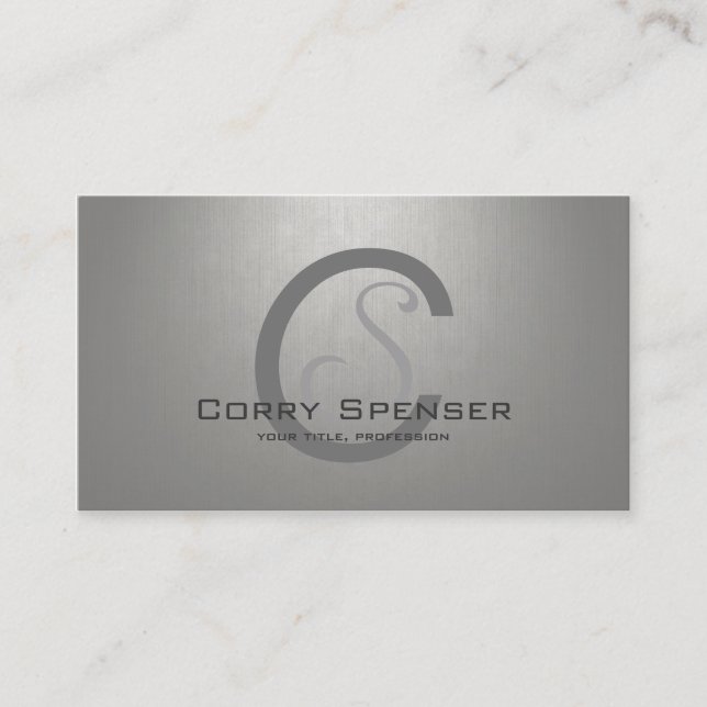 Carte faite sur commande argentée simple simple de (Devant)