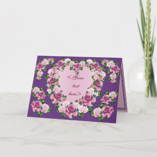 CARTE FAITE SUR COMMANDE DE COEUR ROSE