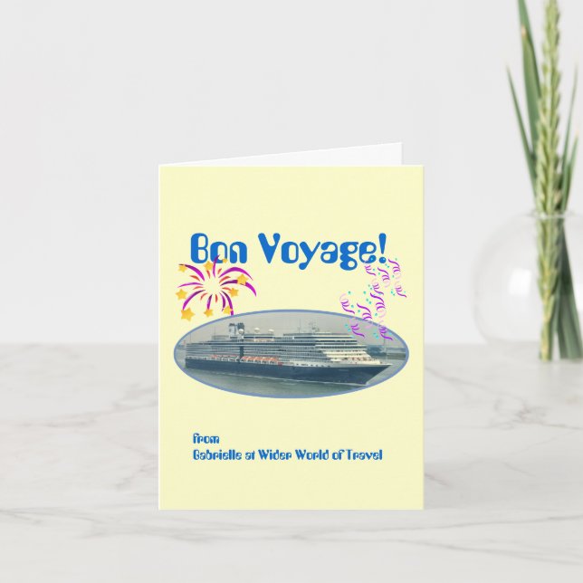 Carte faite sur commande de fête de voyage de fève (Devant)