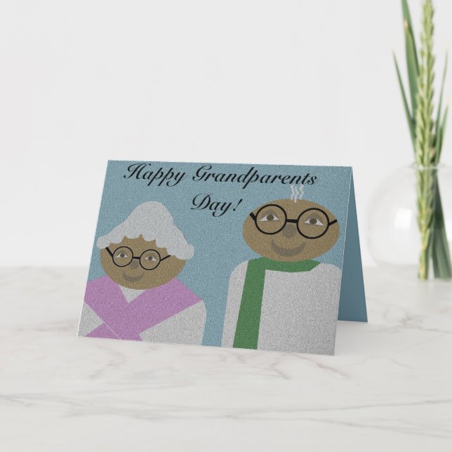 Carte faite sur commande de jour de grands-parents (Devant)