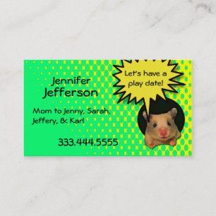 Carte faite sur commande de maman de hamster