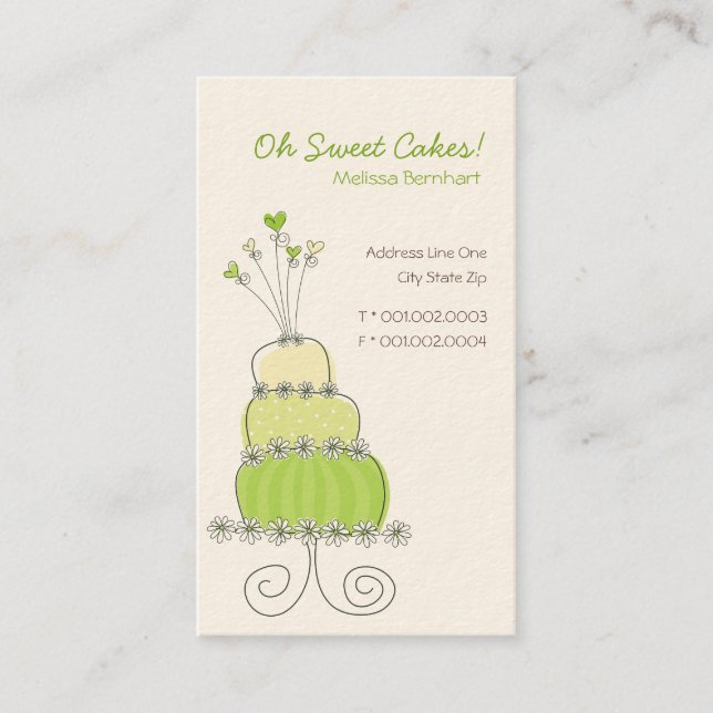 Carte faite sur commande de profil de gâteau de (Devant)