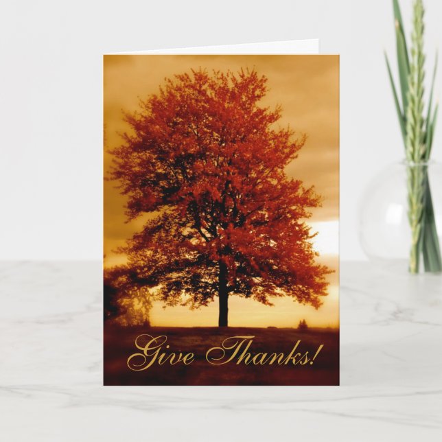 Carte faite sur commande de thanksgiving de (Devant)