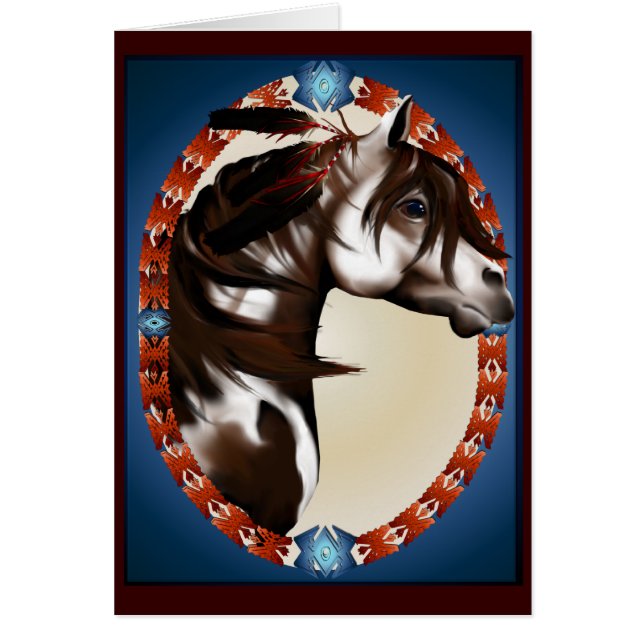 Carte faite varier le pas de cheval de peinture (Devant)