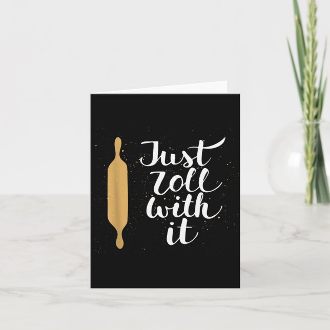 Carte Faites avec humour cadeau pour amateur de pâtisser (Devant)