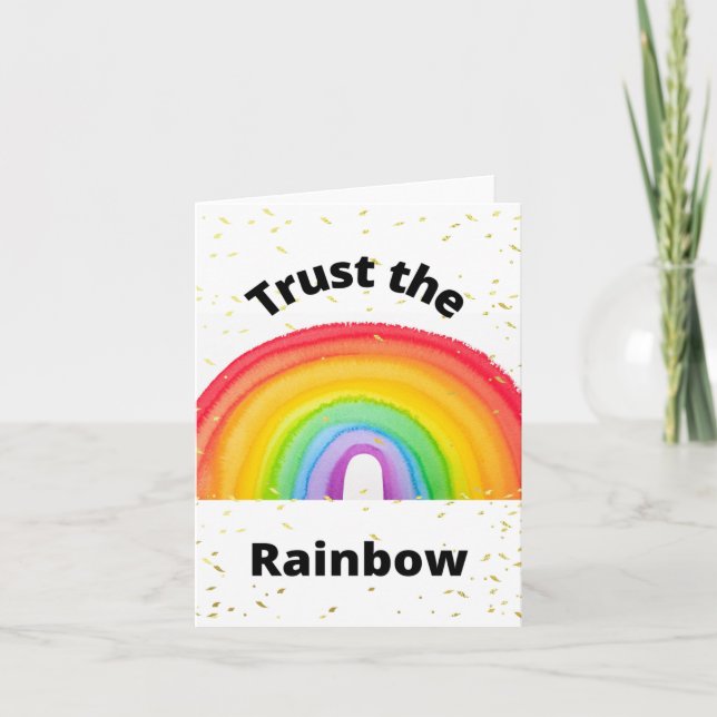 Carte Faites confiance à l'arc-en-ciel LGBT Pride Blank (Devant)