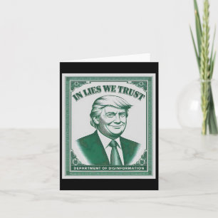 Carte "Faites confiance à personne" - Trump Banknote Par