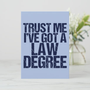 Carte Faites-moi confiance Avocat Funny Law School Gradu