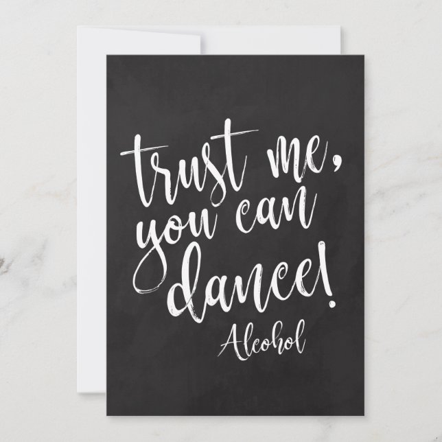 Carte Faites-moi confiance, Vous Pouvez Danser Abordable (Devant)