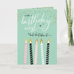Carte Faites une chandelle d'anniversaire désirée amusan