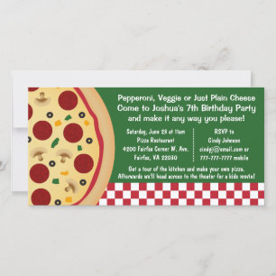 Carte Faites votre propre fête d'anniversaire de pizza
