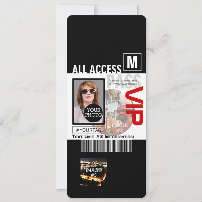 Carte Faites votre propre VIP Pass 8 façons de personnal (Devant)