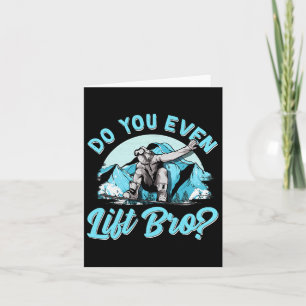 Carte Faites-Vous Même Ascenseur Bro Ski Lift Snowboarde