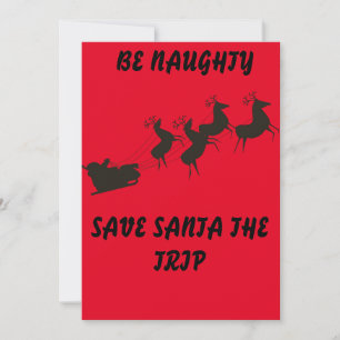 CARTE FAITES-VOUS SAUVER PÈRE NOËL LE VOYAGE
