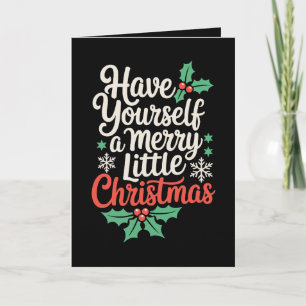 Carte Faites-vous un joyeux petit Noël Flocons de neige