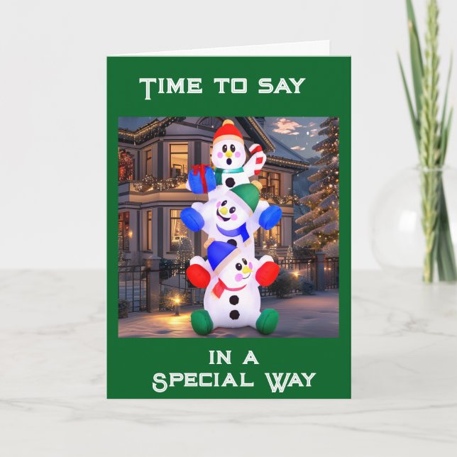 CARTE "FAITES-VOUS UNE JOURNÉE DE NOËL TRÈS SPÉCIALE" (Devant)