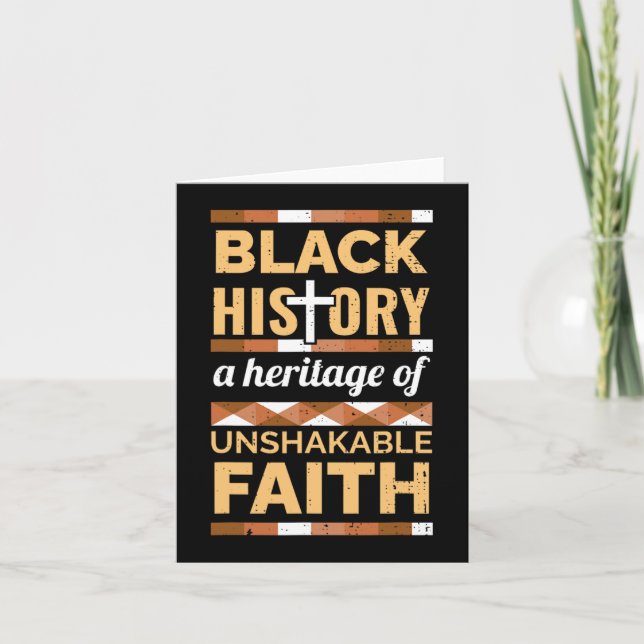 Carte Faith Black History Mois Blm Melanin Christian (Devant)