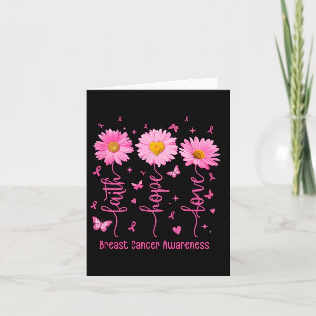 Carte Faith Hope Love Pink Ribbon Cancer du sein Prix (Devant)