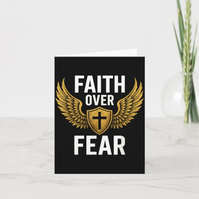 Carte Faith Over Fear Gold  (Devant)