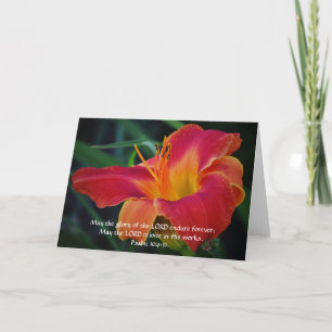 Carte Faith Red Lily Note