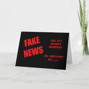 Carte FAKE NEWS 50th Birthday Card